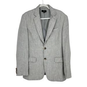 Club Room Mens 40 Medium Sport Coat Blazer 100% Linen Preppy Classic Old Money